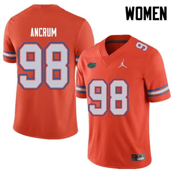 NCAA Florida Gators Luke Ancrum Women's #98 Jordan Brand Orange Stitched Authentic College Football Jersey RWP8564TH